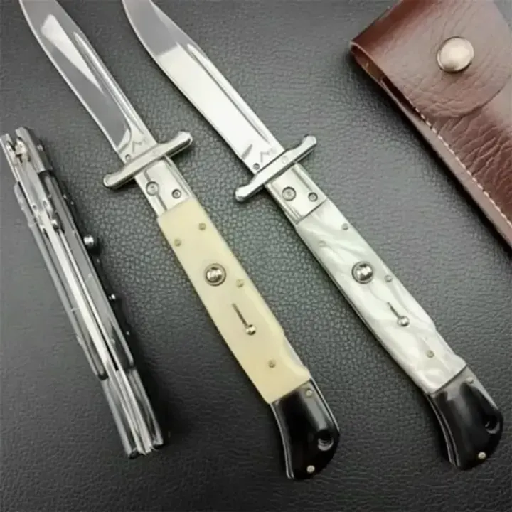 440C Stainless Steel Outdoor Folding Knife 41-Inch with Durable Shell Resin Hand - Image 7