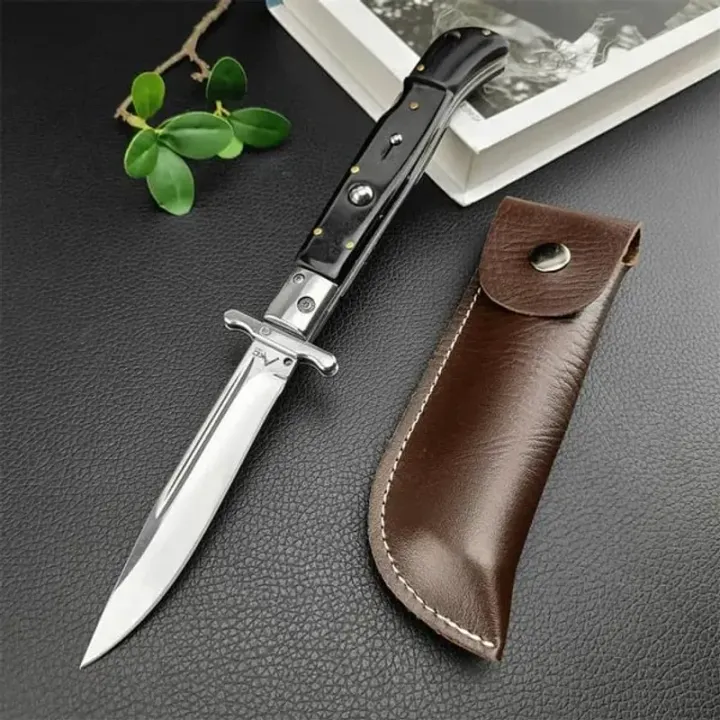 440C Stainless Steel Outdoor Folding Knife 41-Inch with Durable Shell Resin Hand - Image 3