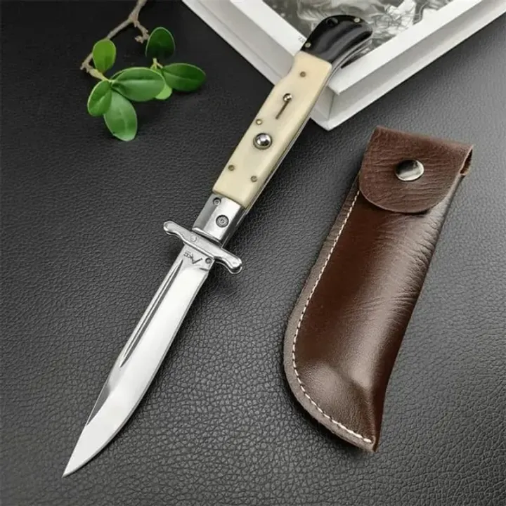 440C Stainless Steel Outdoor Folding Knife 41-Inch with Durable Shell Resin Hand - Image 2